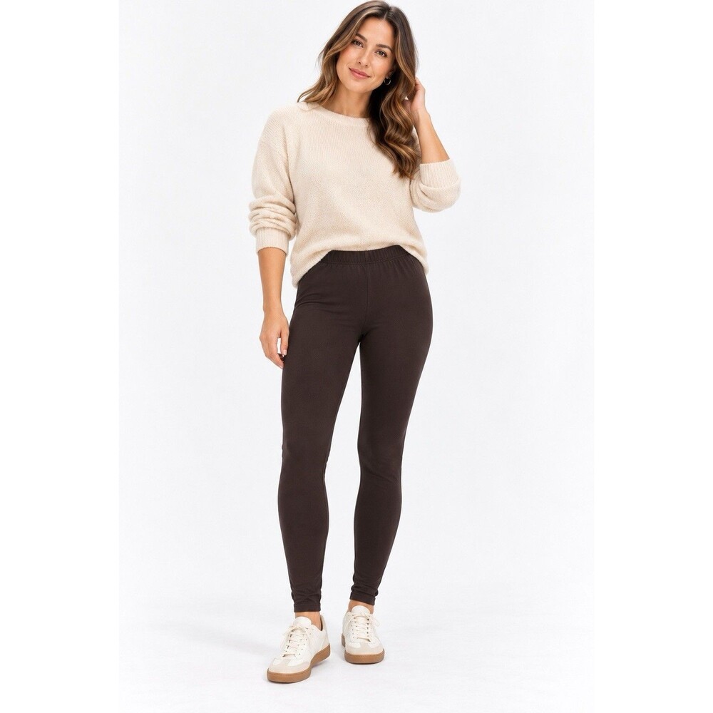 Eileen Fisher Women's Leggings Size PS Brown Espresso Tencel Pants